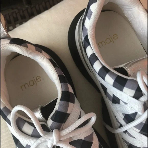 Maje Houndstooth Sneakers Size 41 - Picture 7 of 16